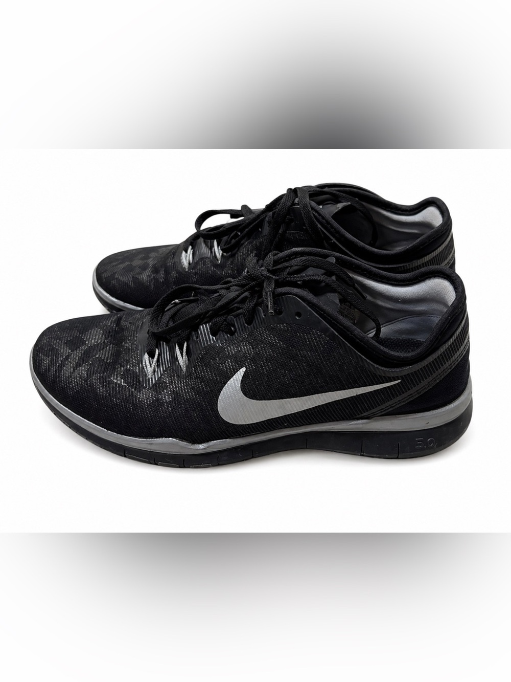 Nike free run black  and grey running shoes size 7